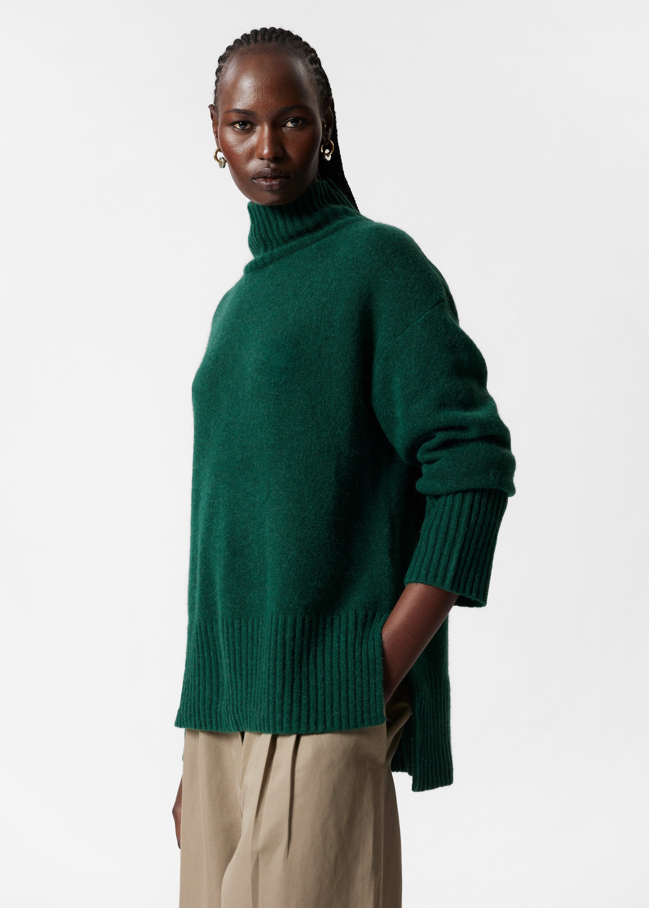 Image of Mock-Neck Knit Jumper