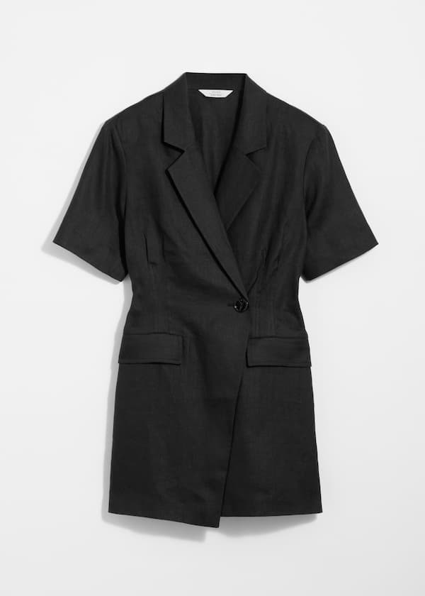Linen Blazer Mini Dress