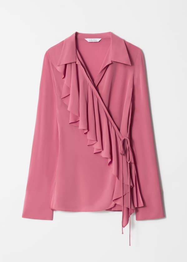 Ruffle Wrap Blouse