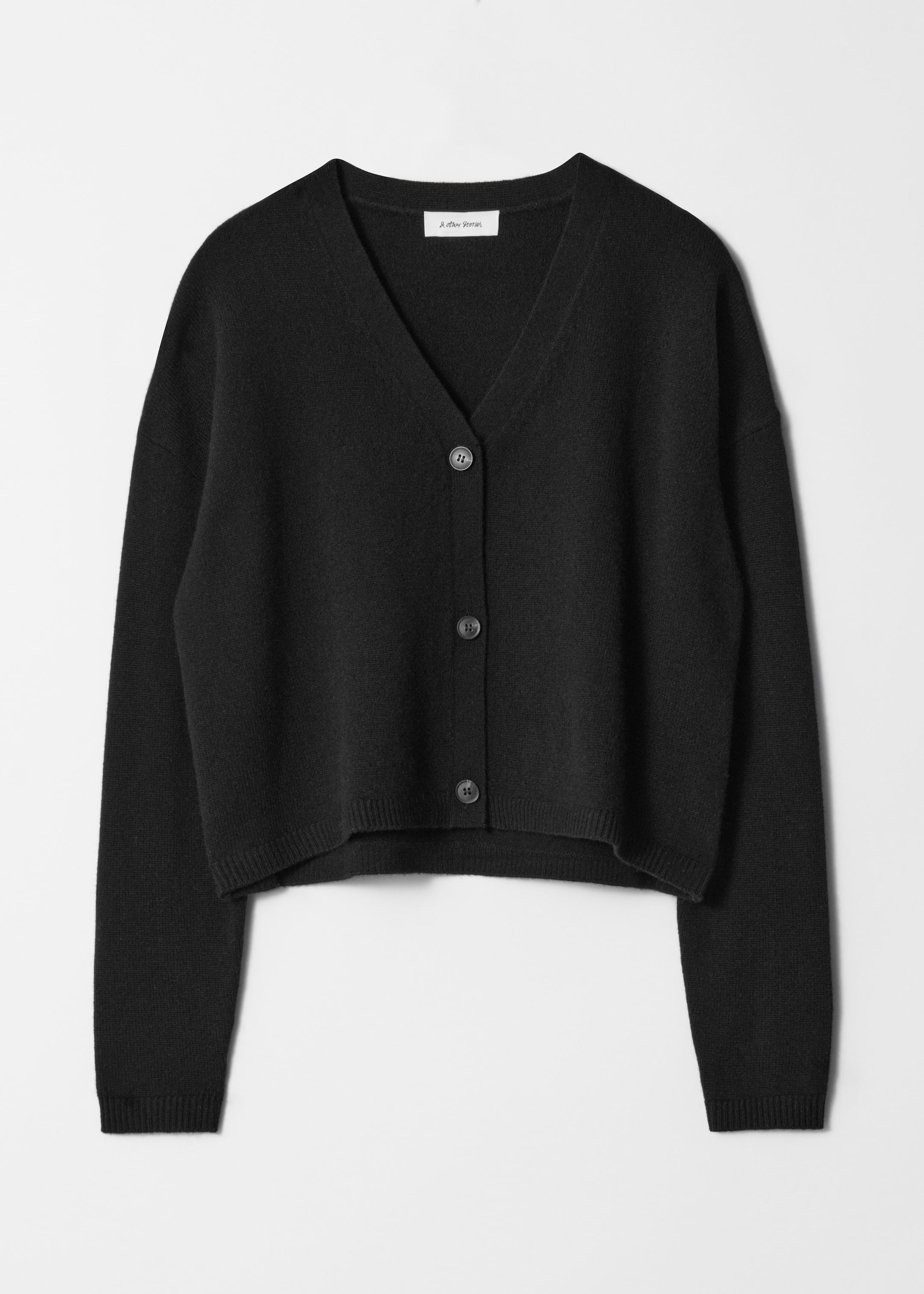 Relaxed Wool Cardigan - Black - Still Life