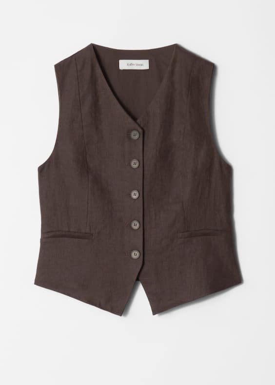 Tailored Linen Vest