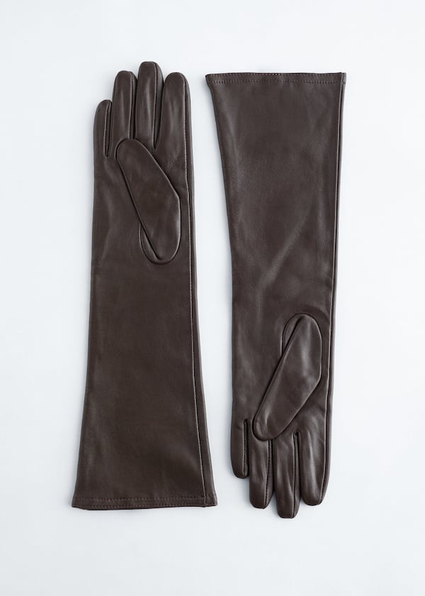 Long Leather Gloves