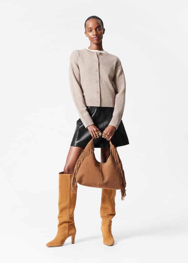 Boxy Merino Wool Cardigan
