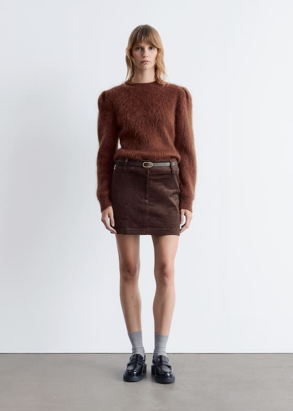 Corduroy Mini Skirt