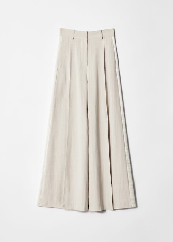 Wide Press-Crease Trousers