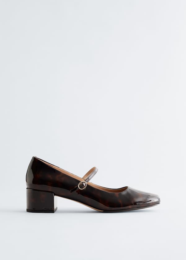 Mary-Jane Leather Pumps