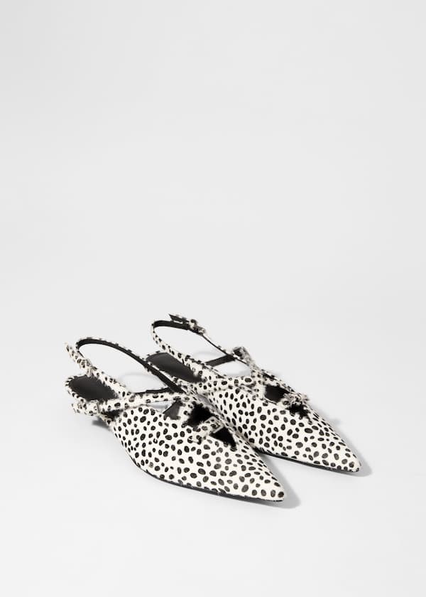 Buckled Strappy Slingback Ballerinas