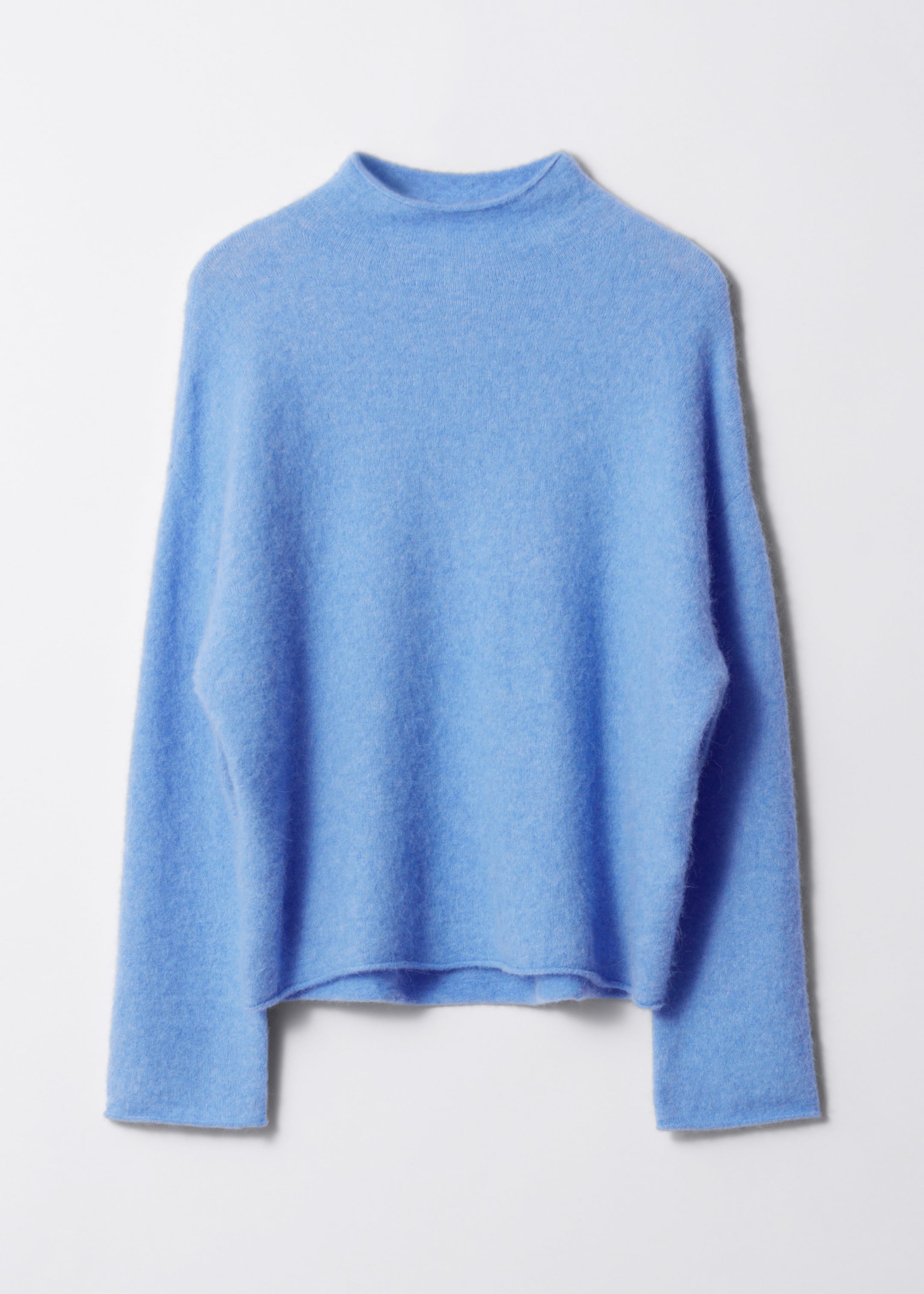 High-Neck Alpaca-Knit Jumper - Grey - Still Life