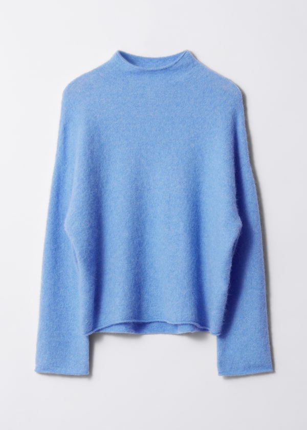 High-Neck Alpaca-Knit Jumper