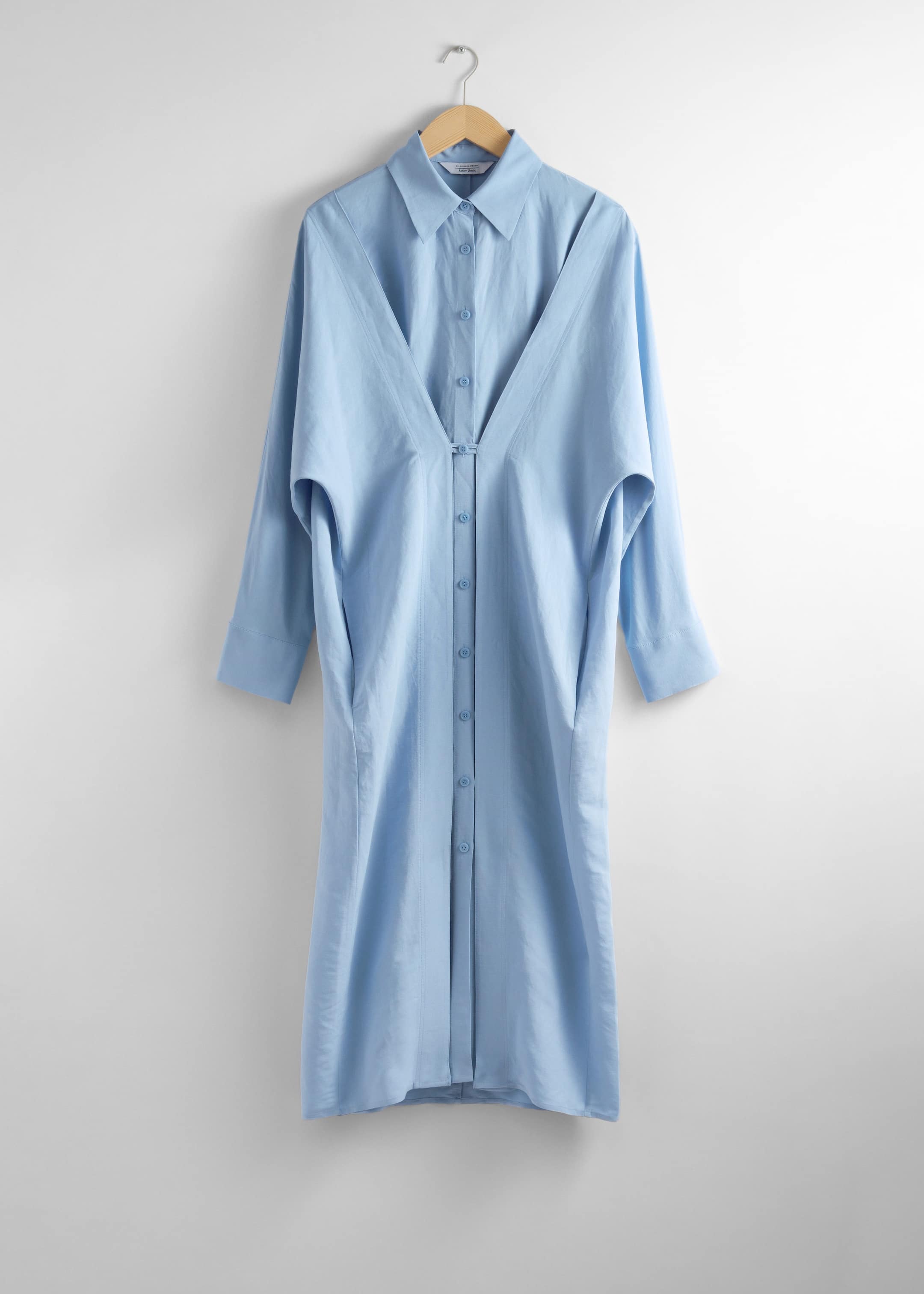 Robe chemise midi ajustable - Bleu clair - Still Life