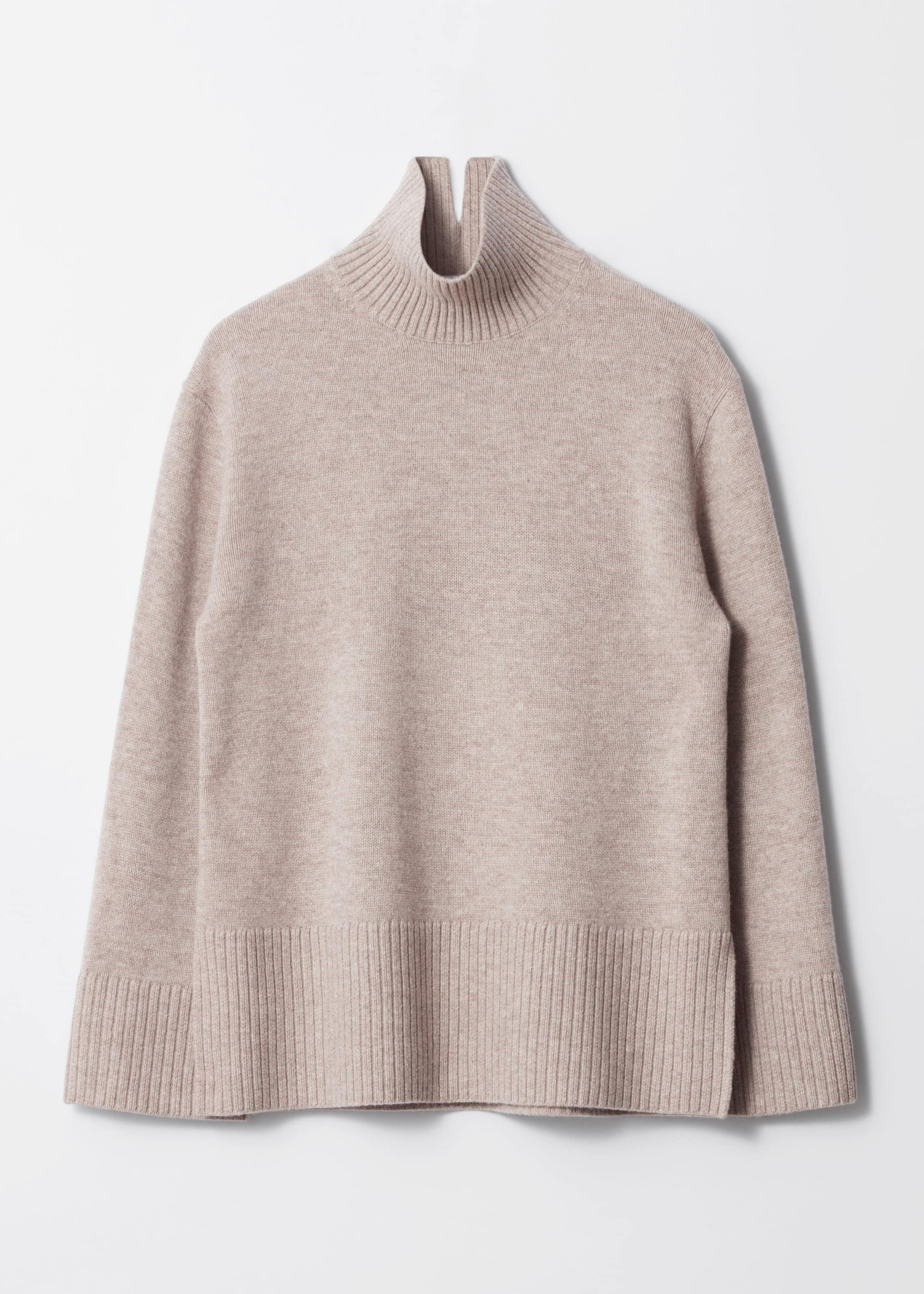 Oversized Turtleneck Wool Jumper - Dark Mole - Still Life