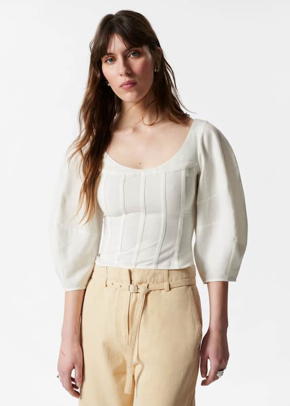 Cropped Corset Blouse