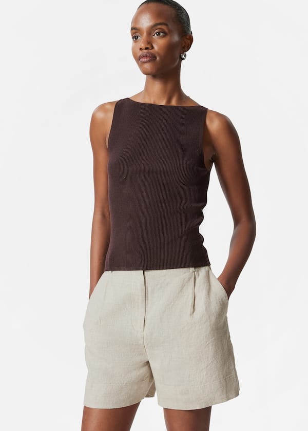 Tailored Linen Shorts