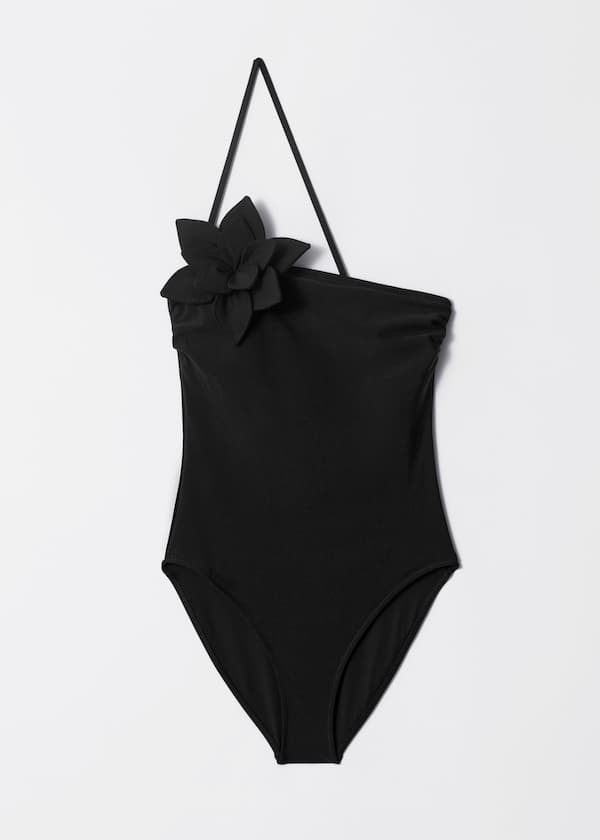 Floral-Appliqué Swimsuit