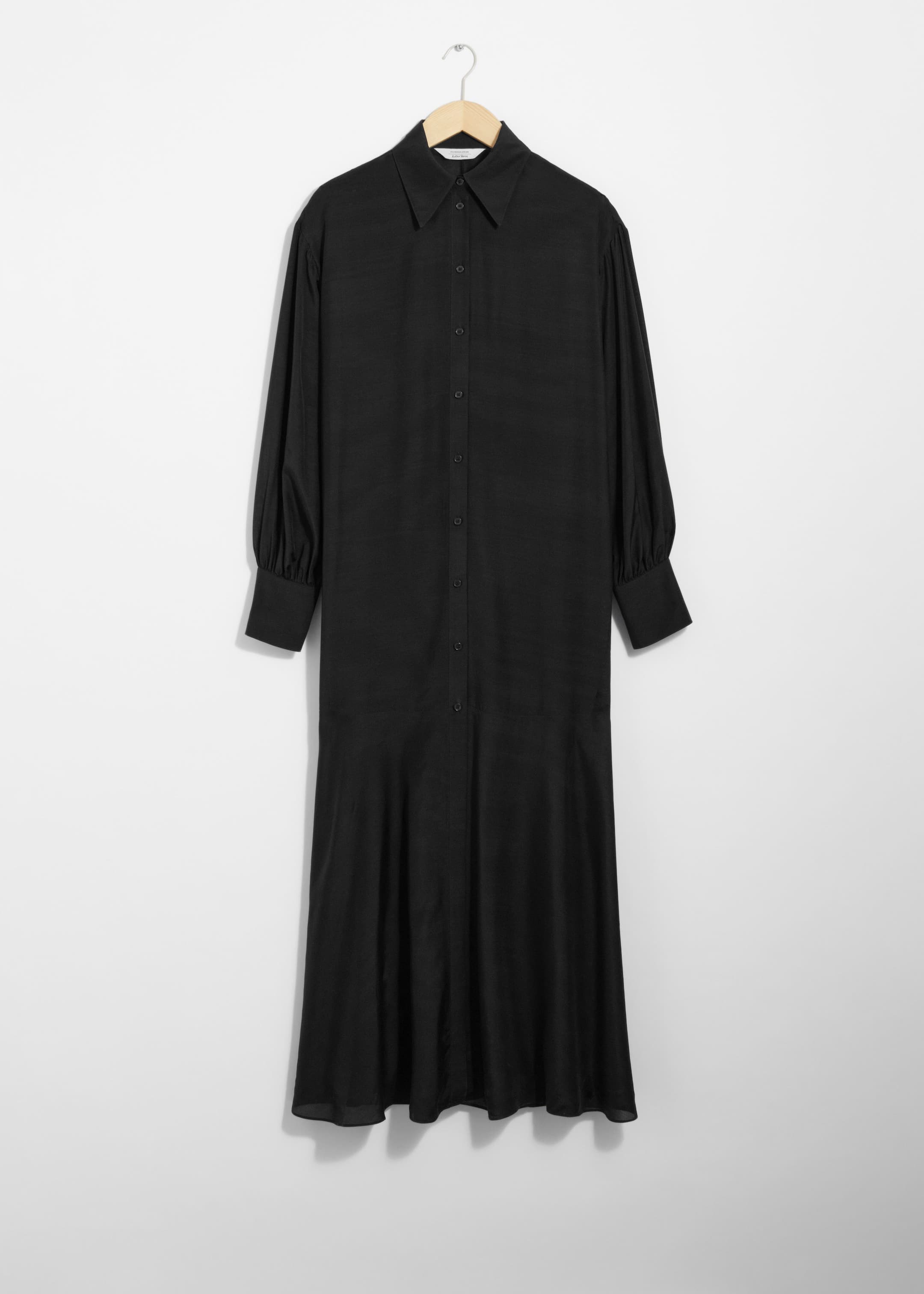 Shirt Maxi Dress - Black - Still Life