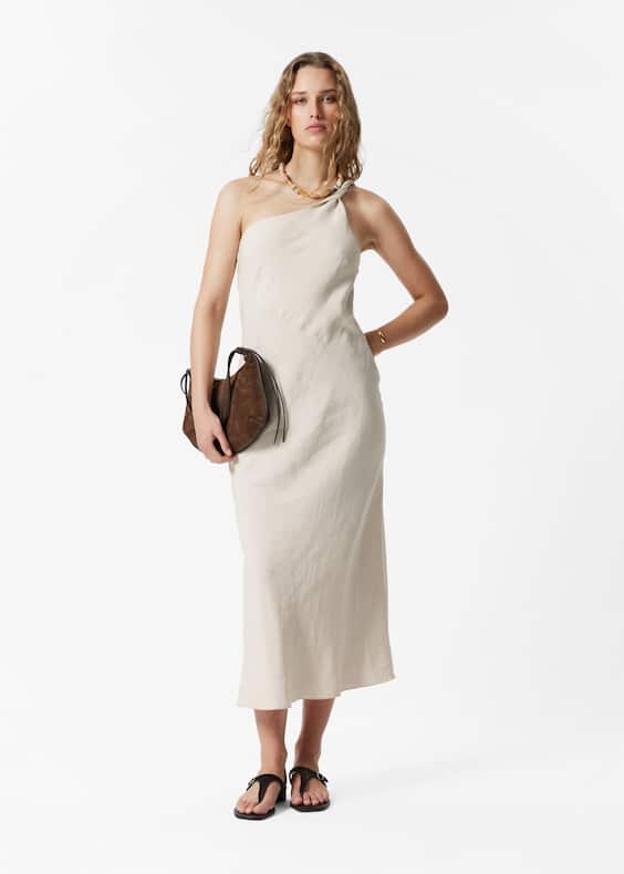 One-Shoulder Midi Dress