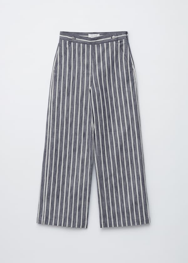 Striped Cotton Trousers