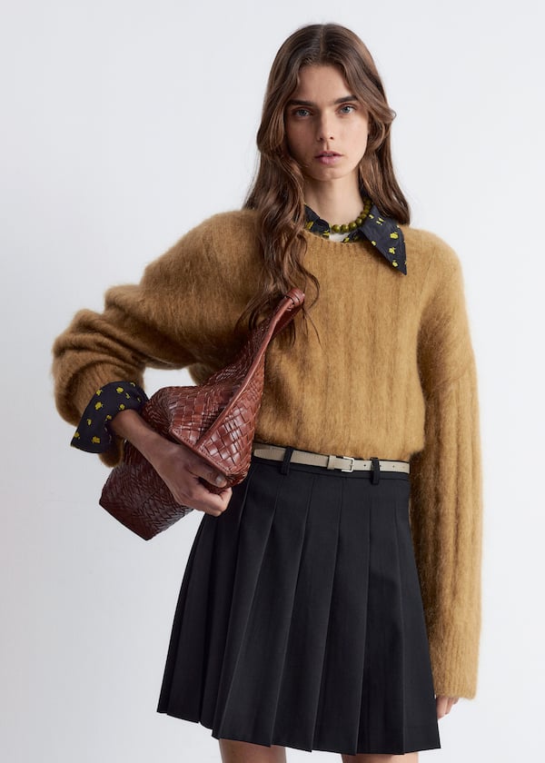 Pleated Mini Skirt