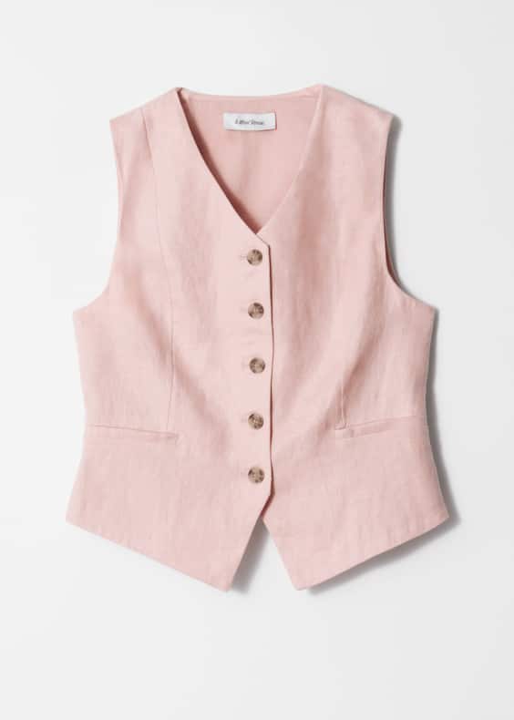 Tailored Linen Vest