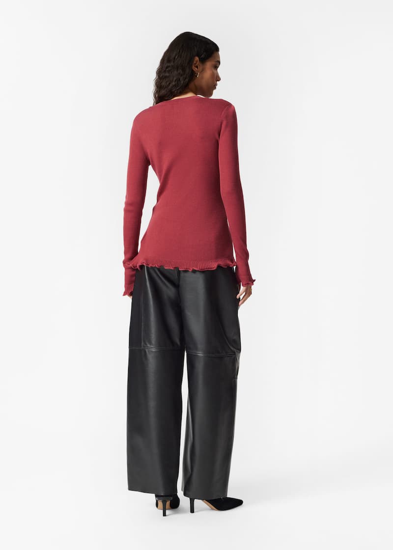 Ruffled-Slit Top