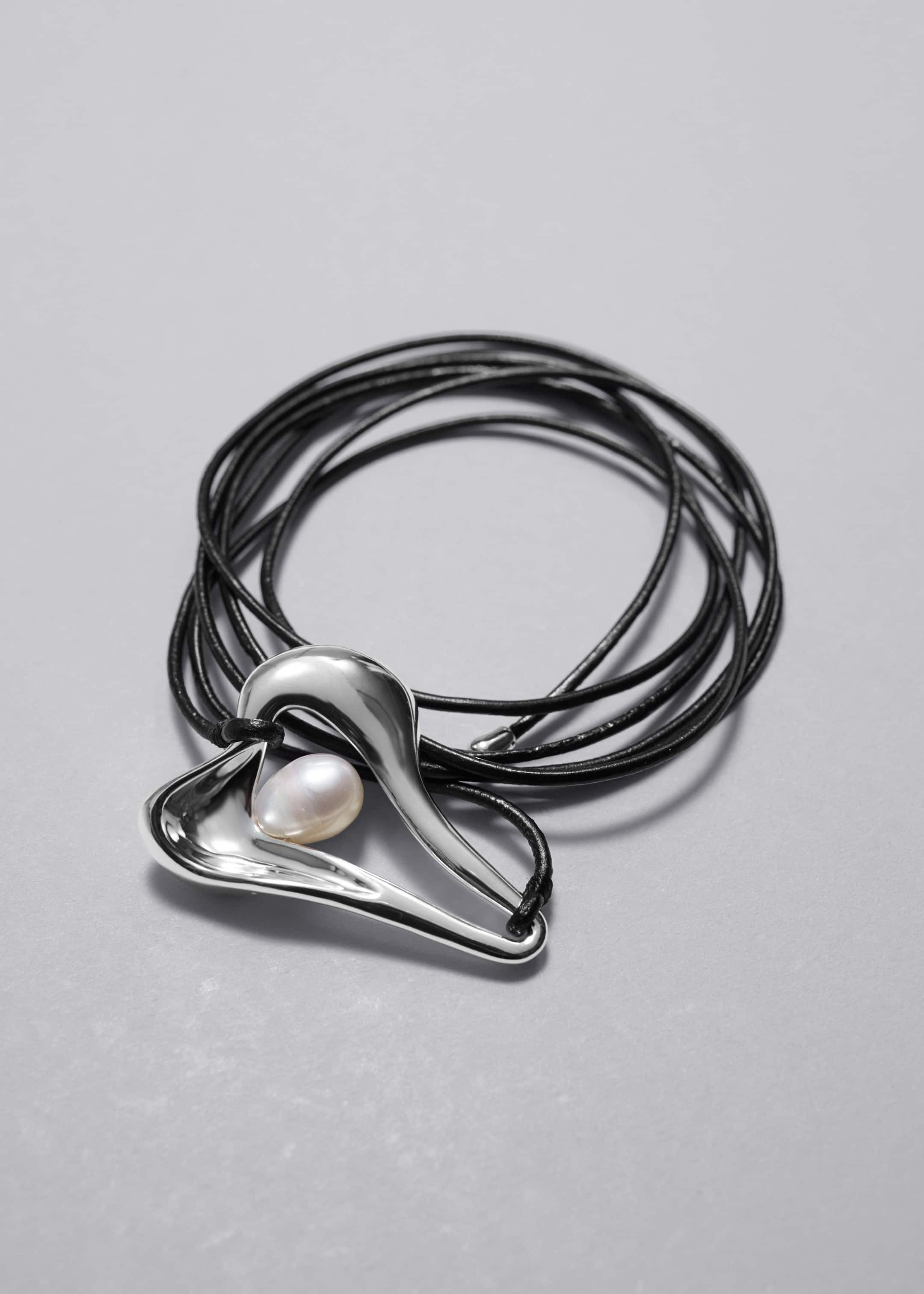 Pendant Cord Necklace - Silver - Still Life