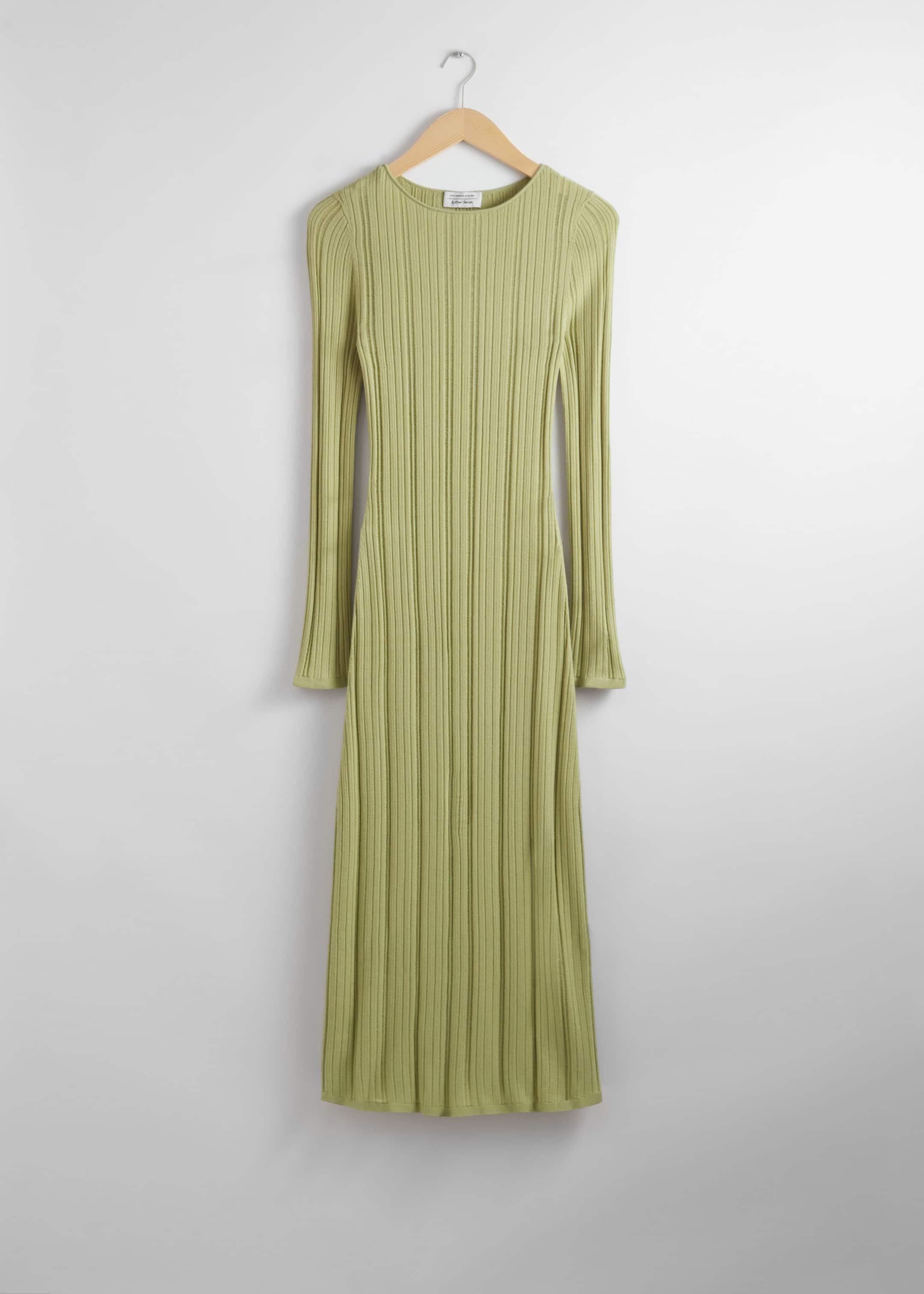 Slim Knit Maxi Dress - Green - Still Life