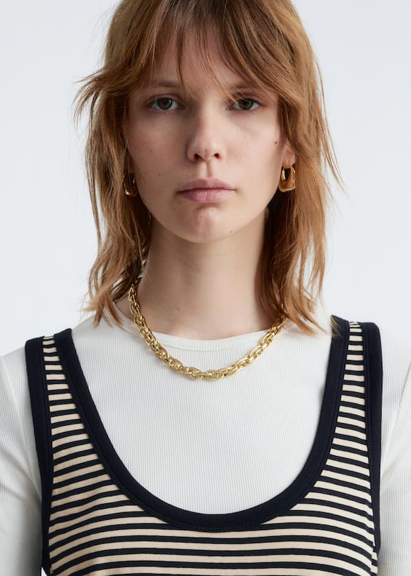 Contrast-Trim Tank Top