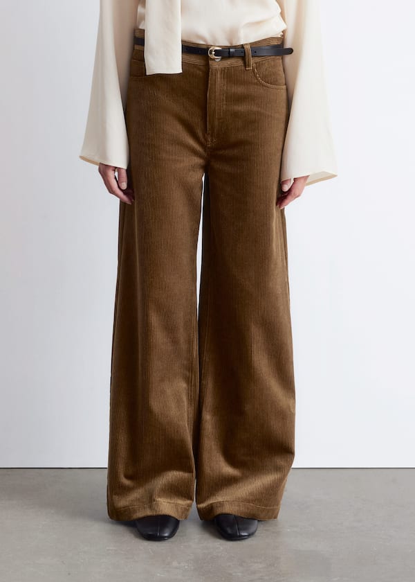 Wide-Leg Corduroy Trousers