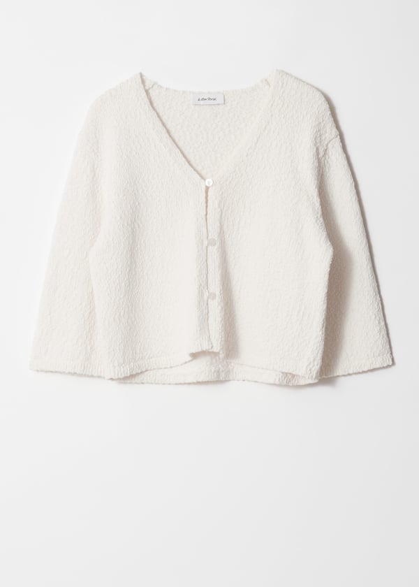 Knitted Short-Sleeve Cardigan
