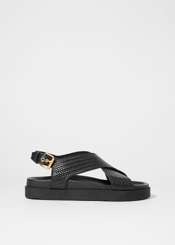 Criss-Cross Leather Sandals