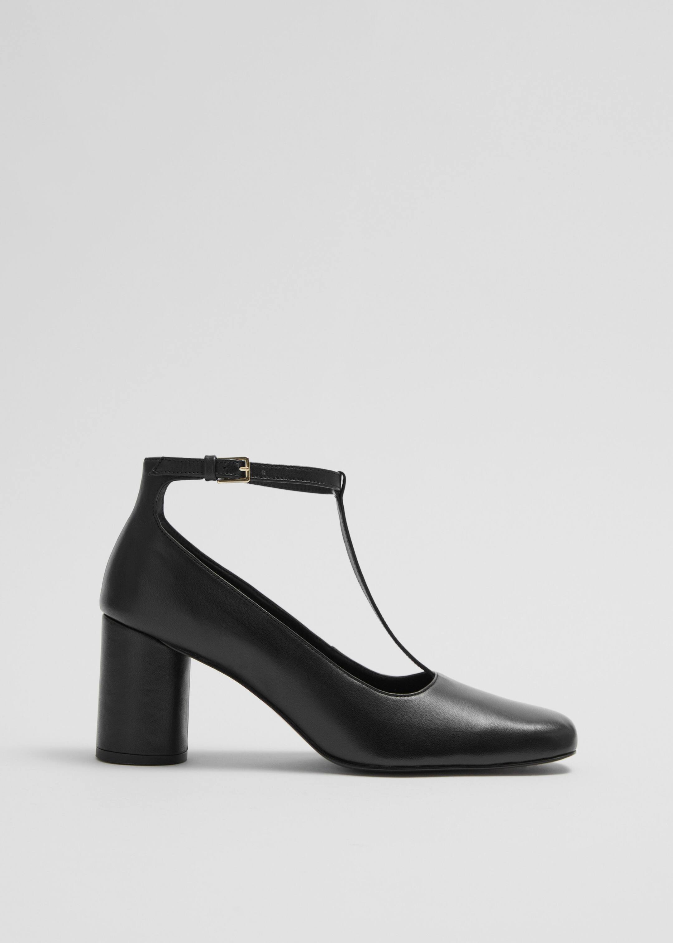 T Strap Leather Pumps Black Other Stories Other Stories NL