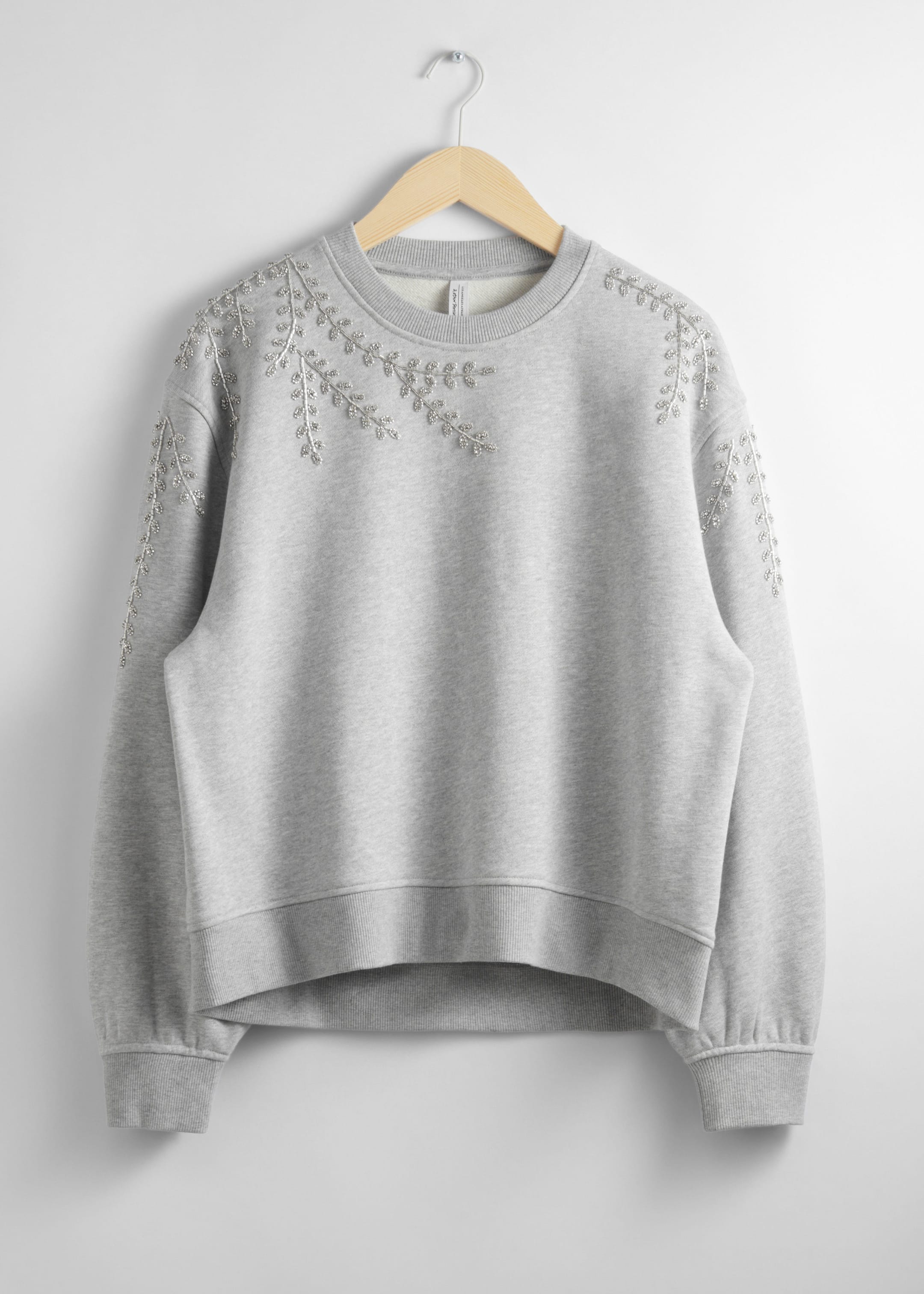 Oversized Beaded Sweatshirt