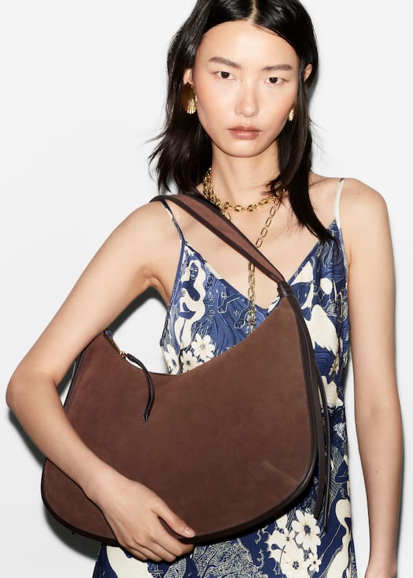 Fringed Suede Tote Bag