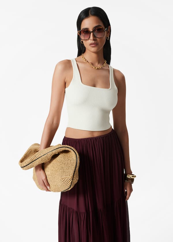 Chiffon Tiered Maxi Skirt