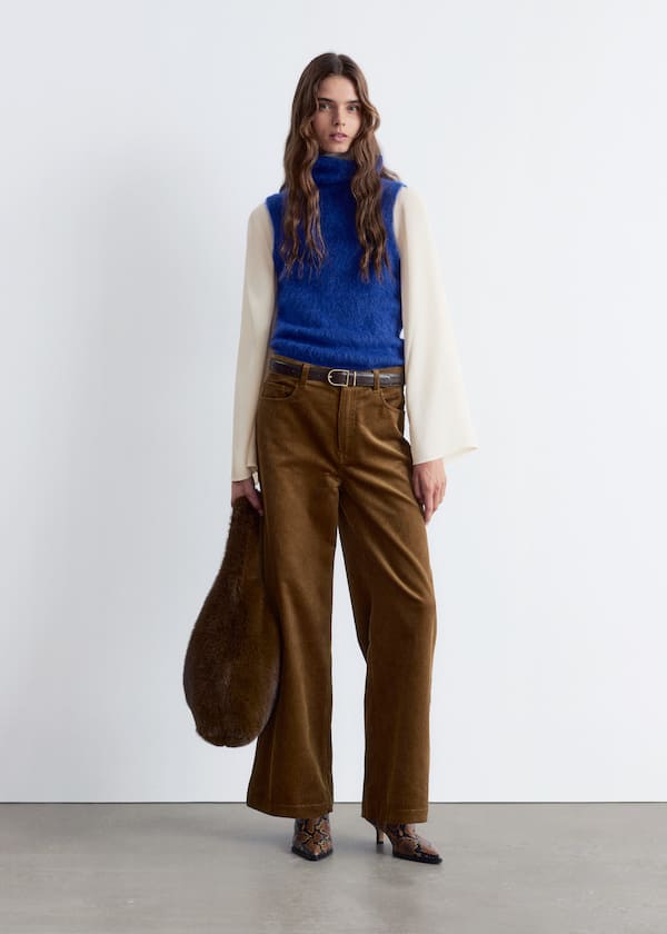 Brushed Mohair-Blend Tank Top