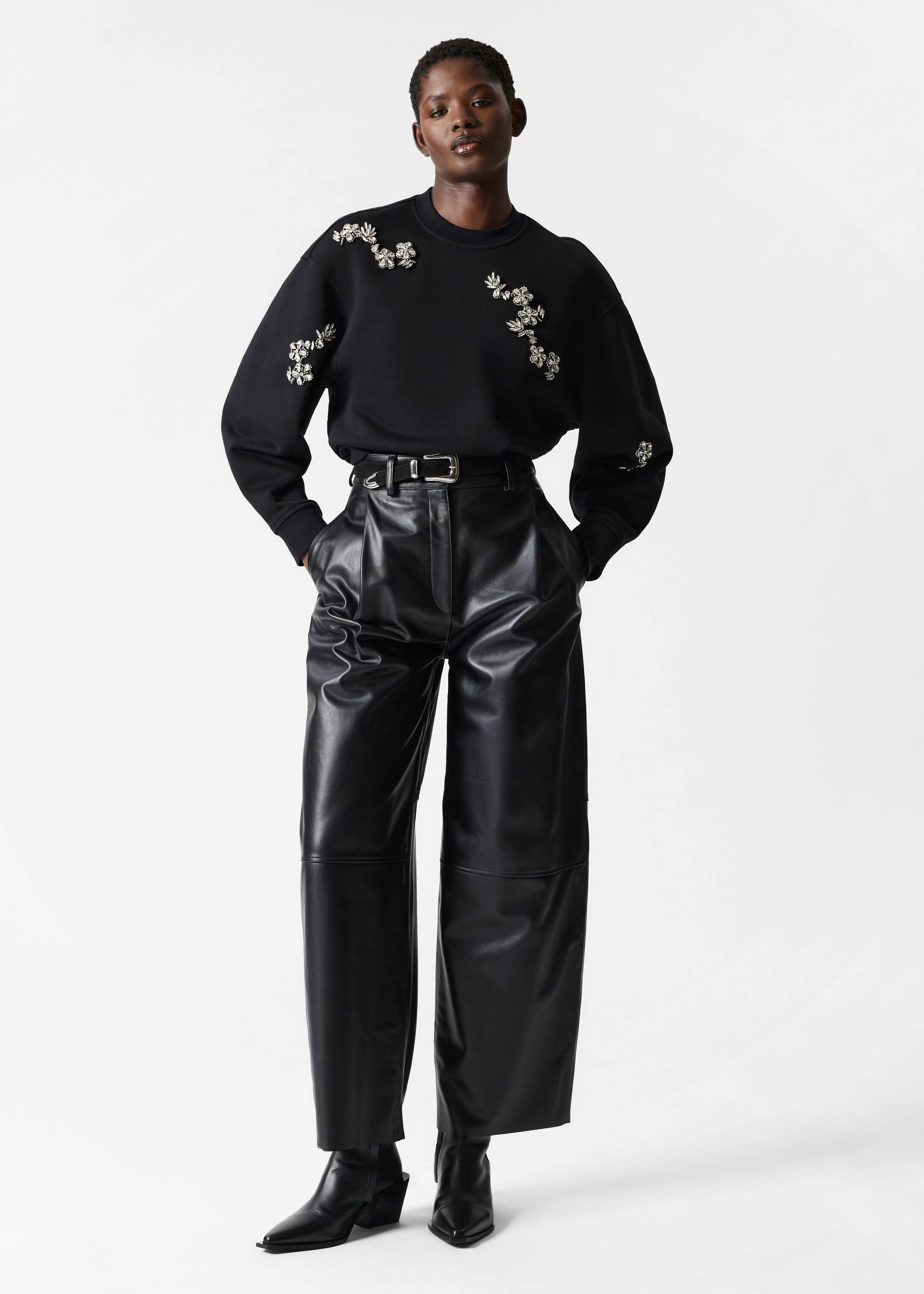 The Row long-sleeve crew-neck Top | Black | FARFETCH