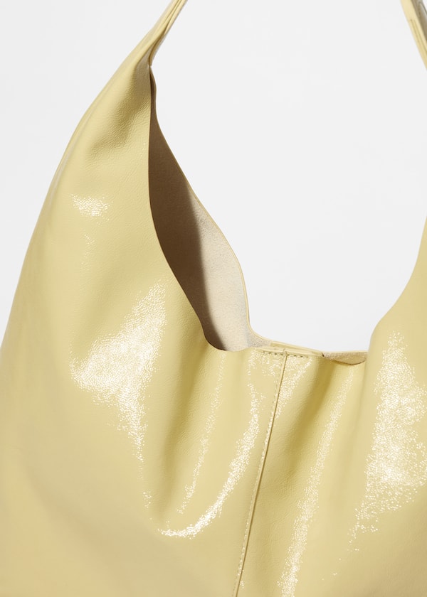 Large Patent-Leather Tote Bag