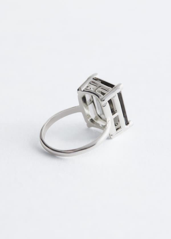 Faceted Crystal Ring