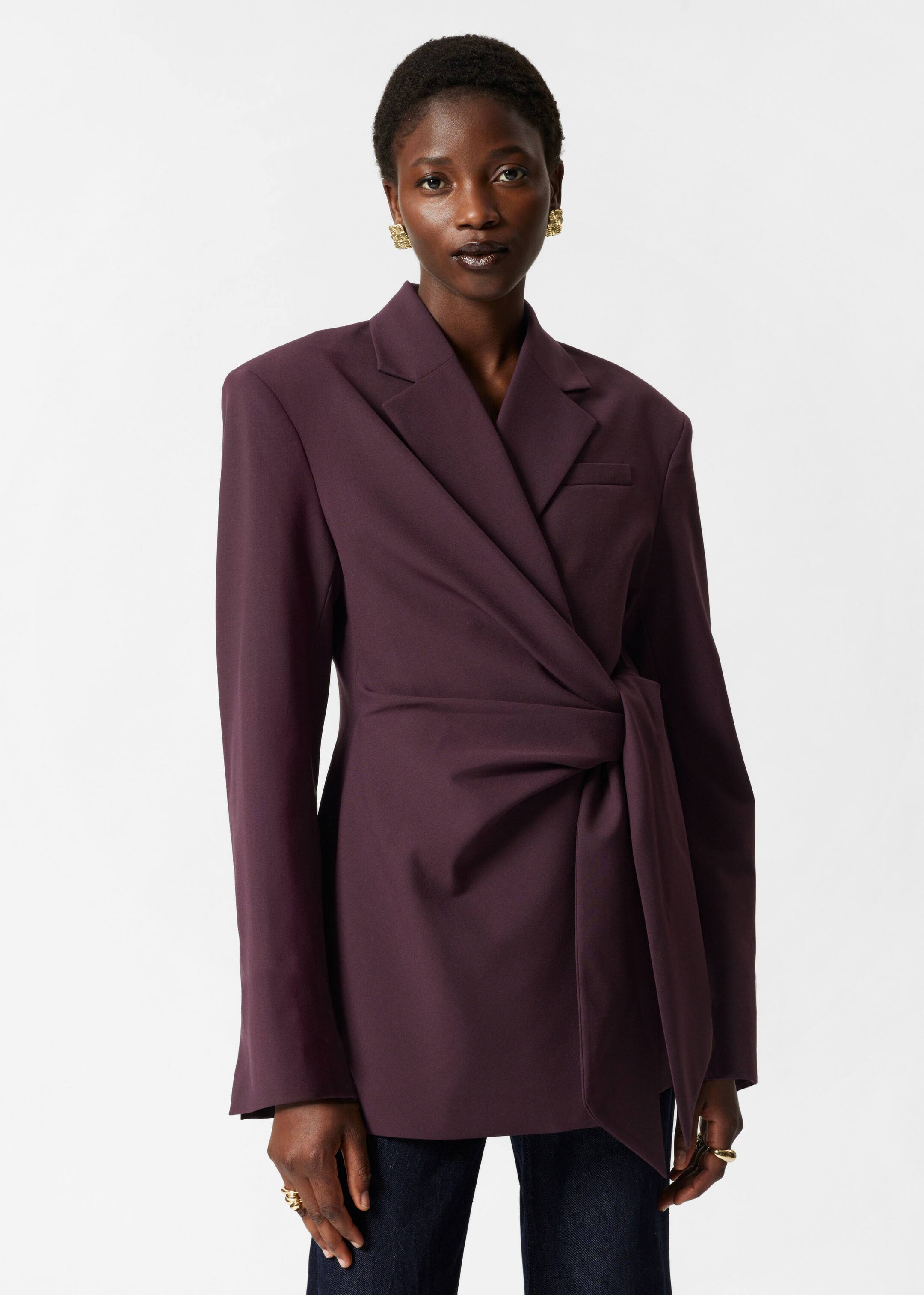 Plum blazer hotsell