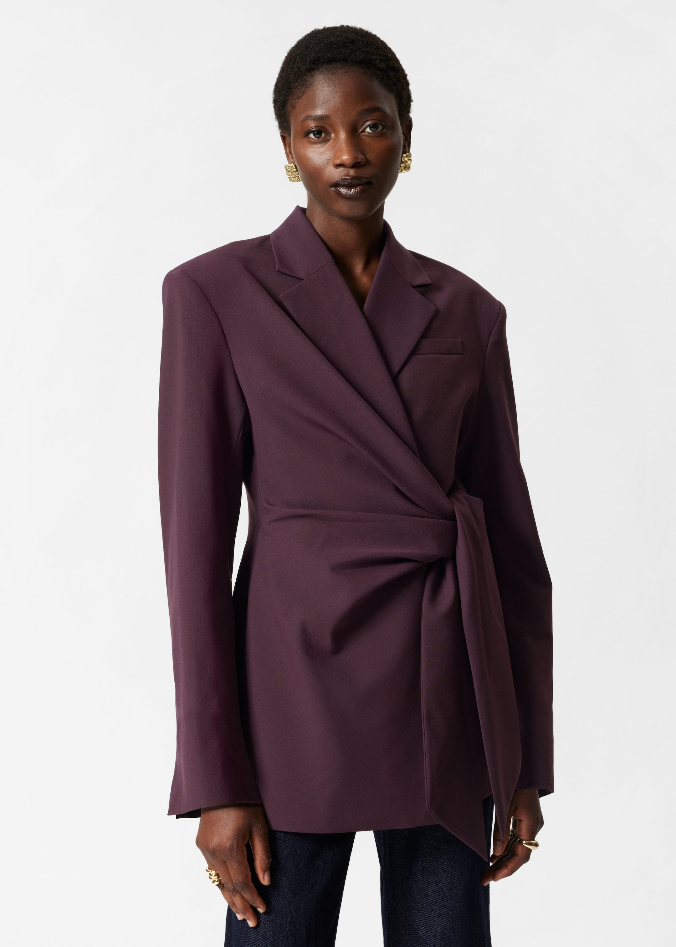 Image of Wool Wrap Blazer