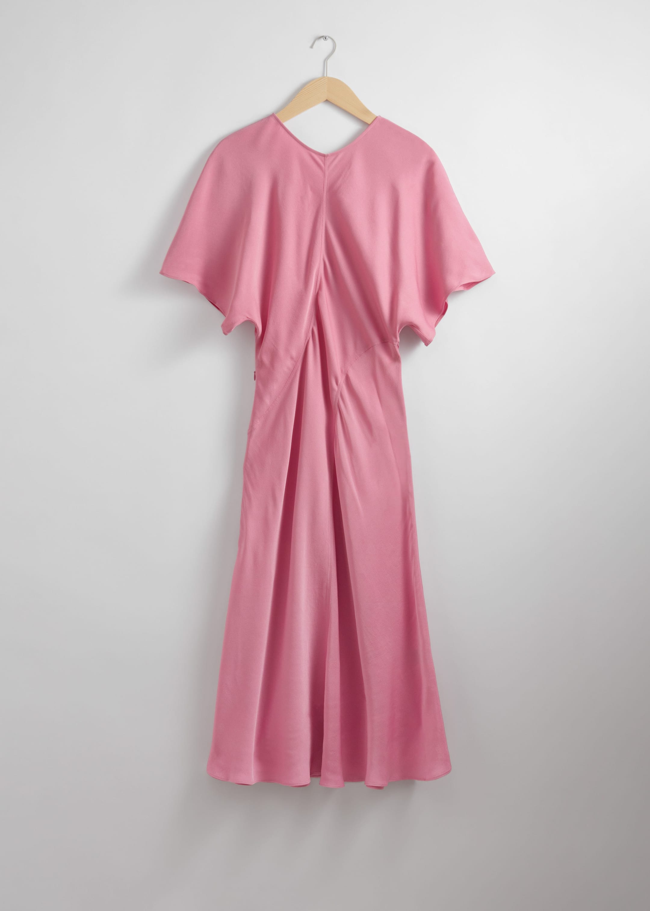 Robe midi en satin - Rose - Still Life