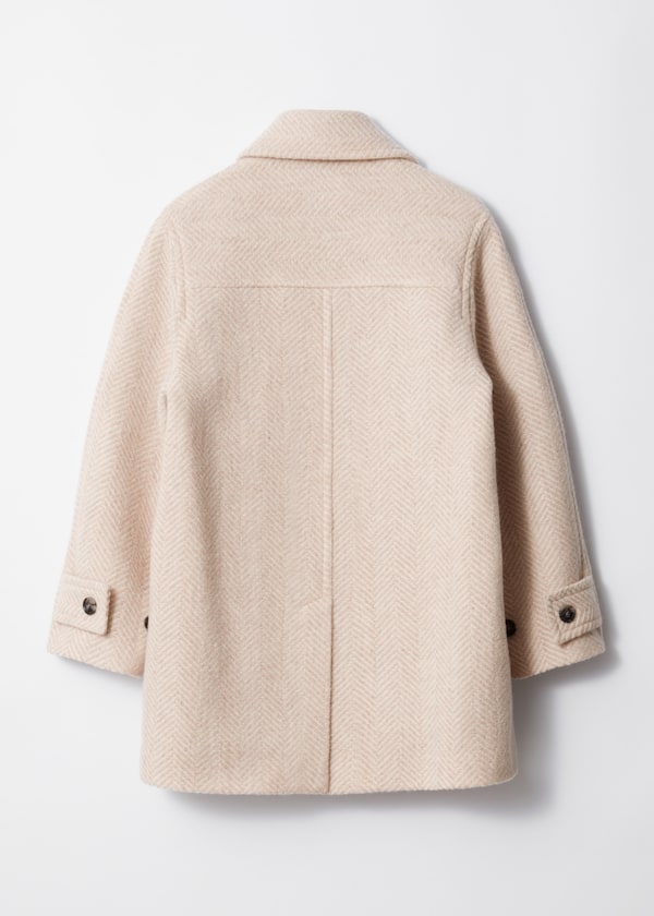 Single-Breasted Mid-Length Wool Coat