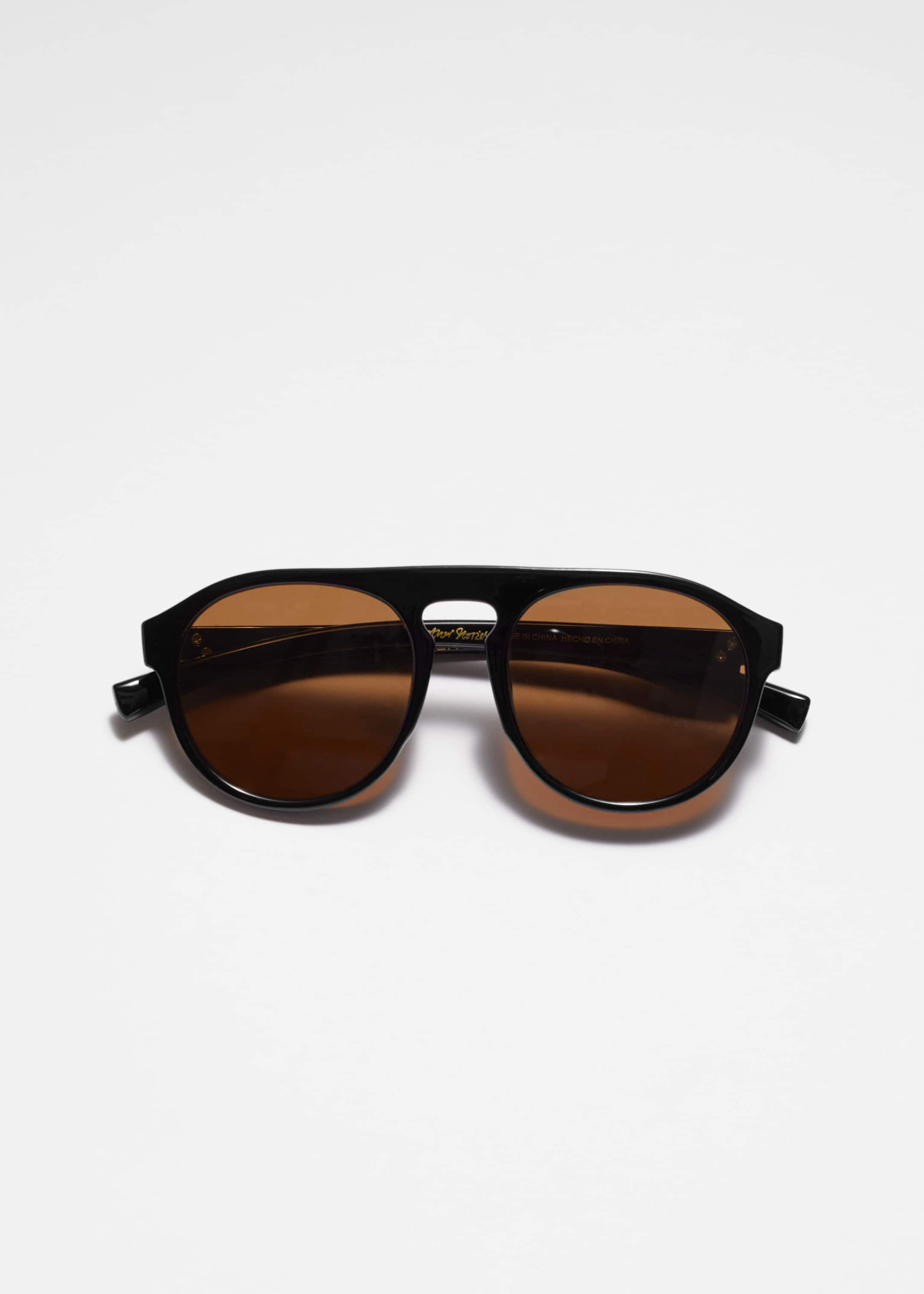 Image of Lunettes de soleil arrondies de style aviateur