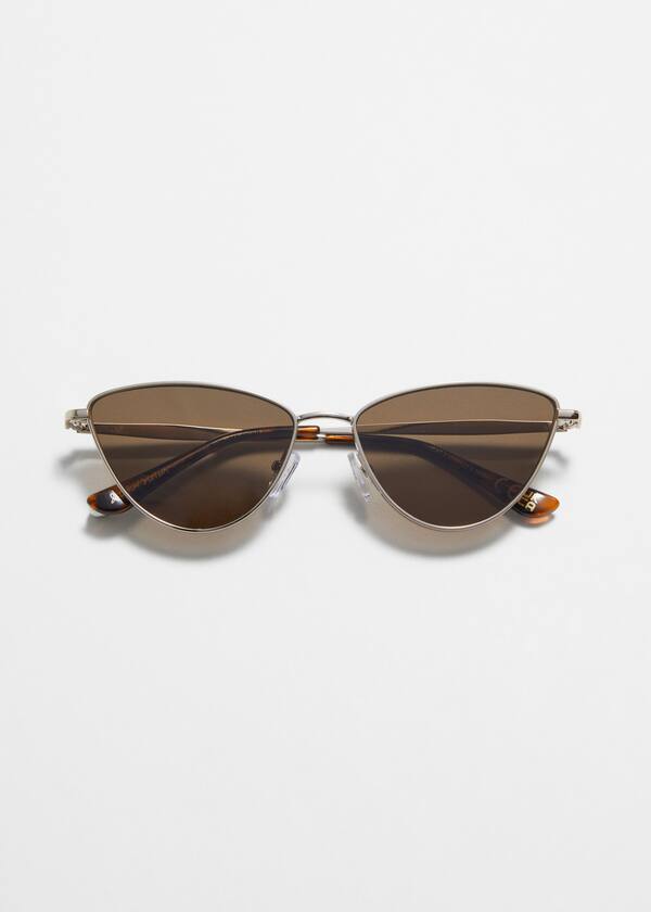Wire-frame Cat Eye Sunglasses