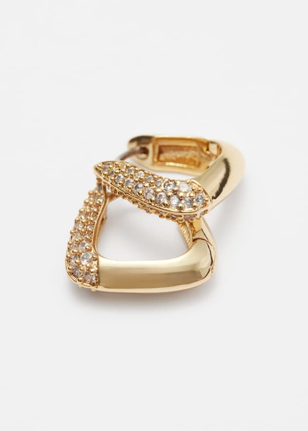 Triangular Crystal Hoops