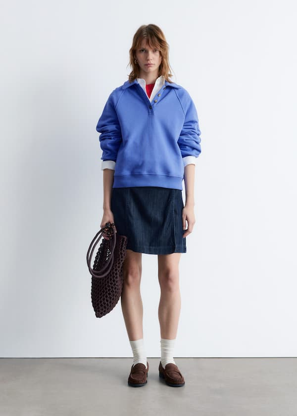 Collared Polo Sweatshirt