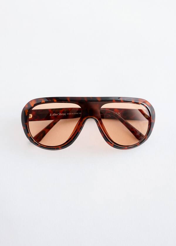 Chunky Aviator-Frame Sunglasses