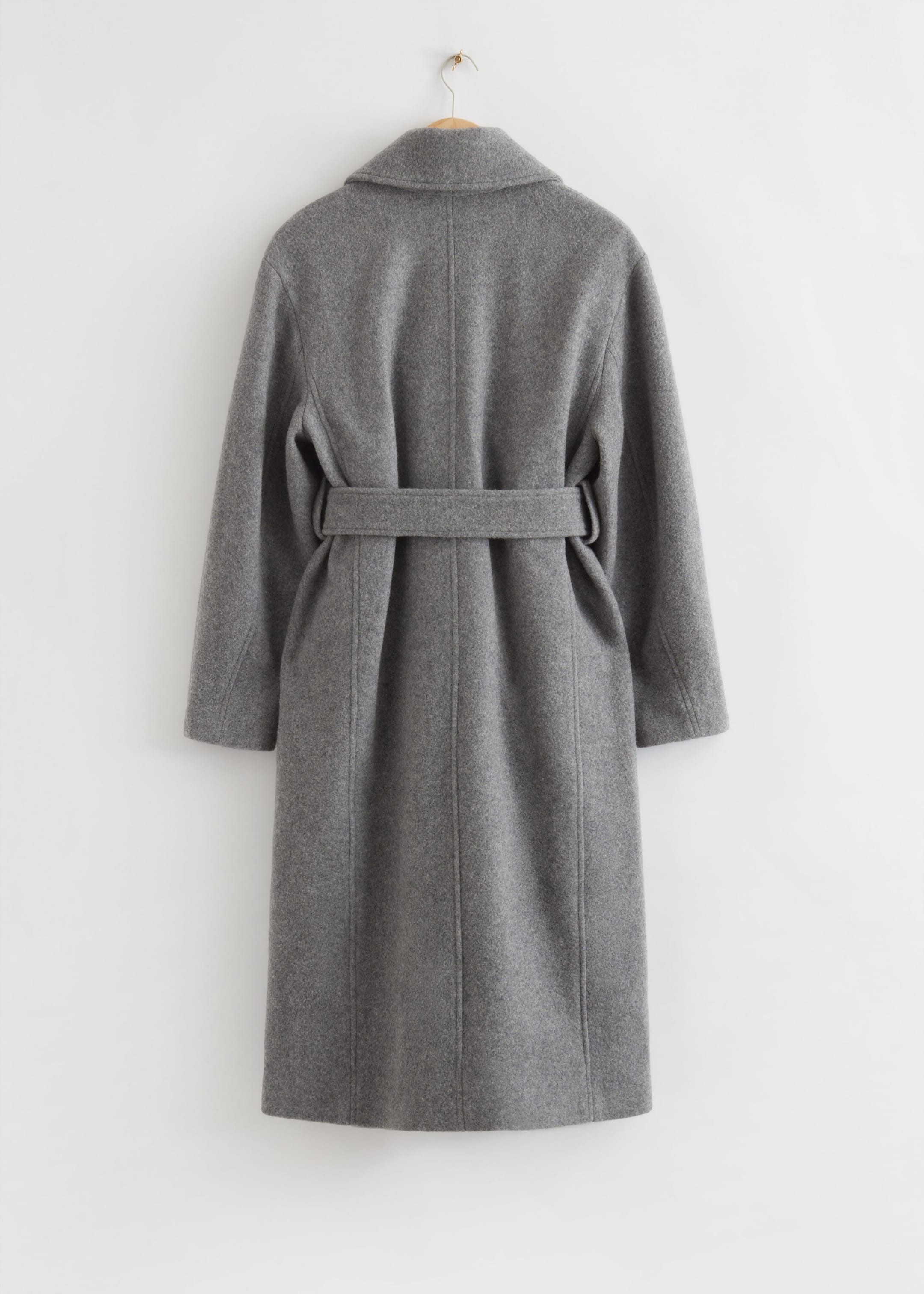 Oversized belted wool coat other stories on sale