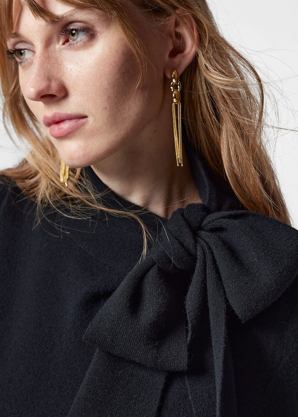 Merino Tie-Neck Jumper
