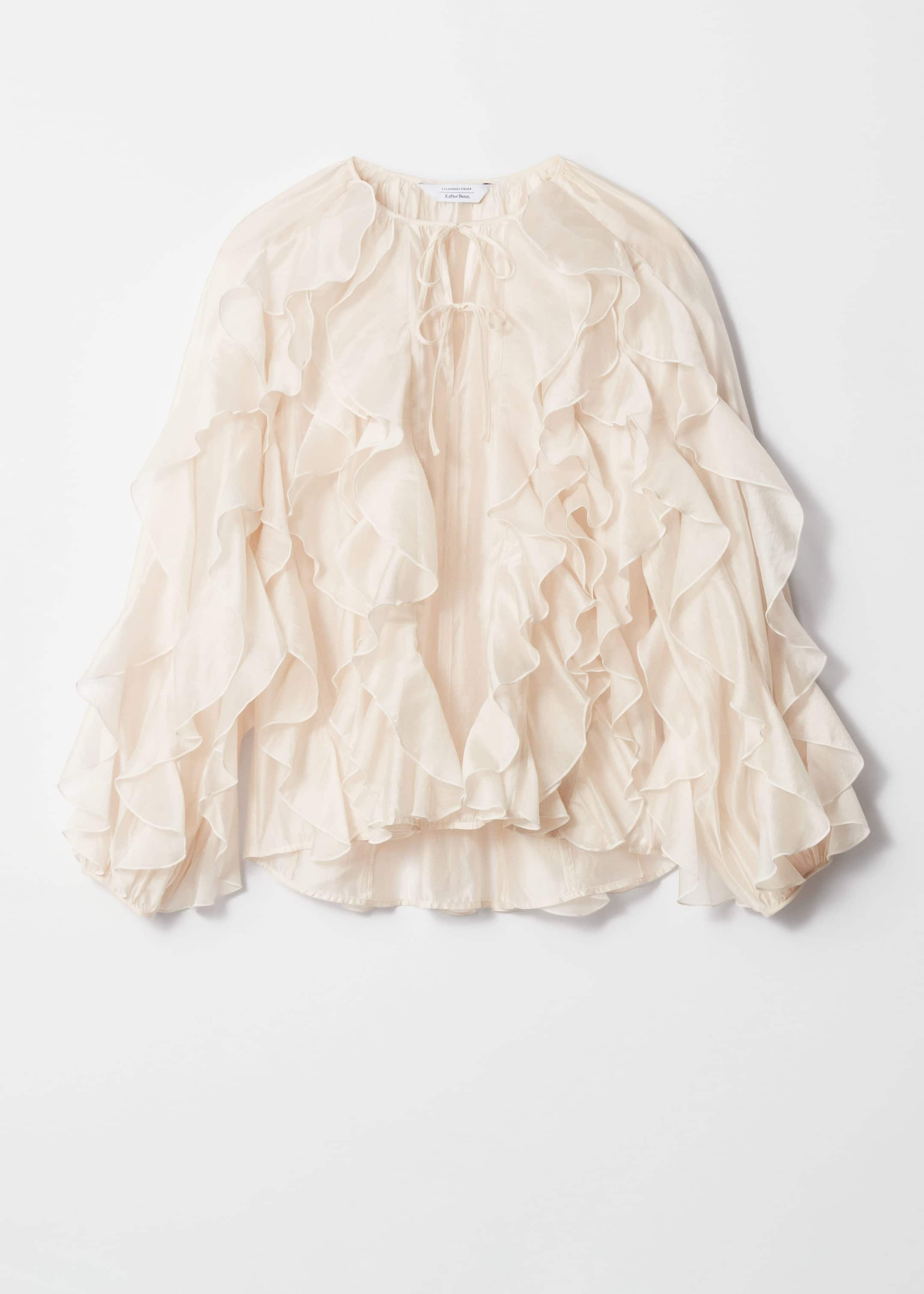 Cascading Ruffle Blouse